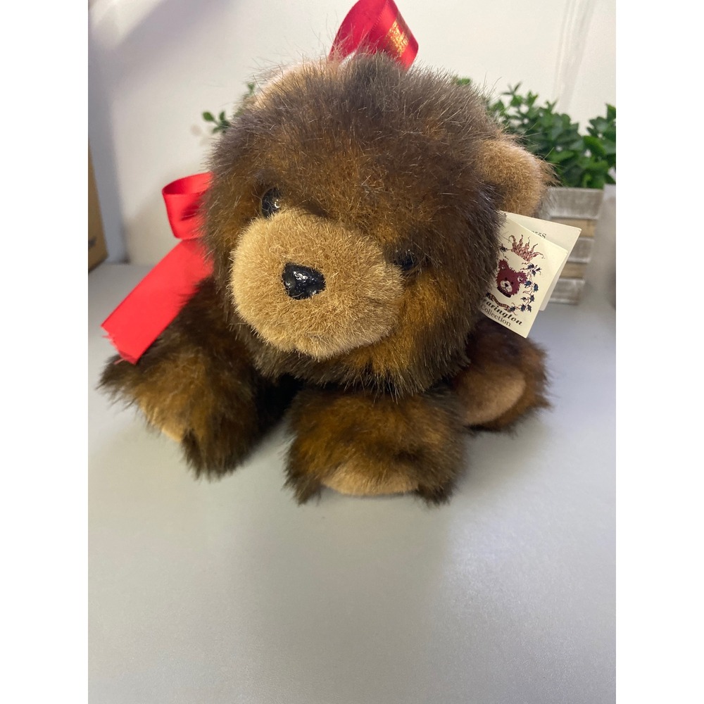 The Bearington Collection Baby Benjamin‎ Teddy Bear Plush Red Bow 2055S 1999